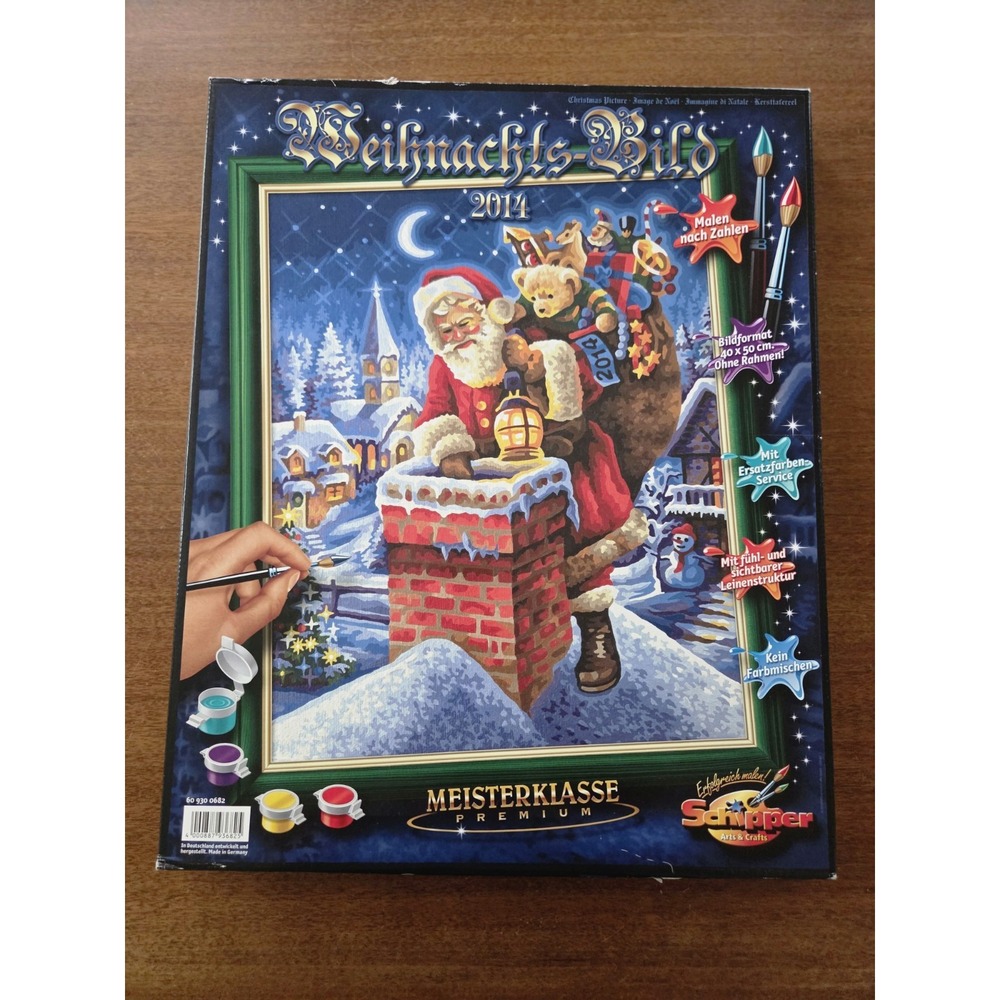 Schipper paint by numbers kit santa christmas Meisterklasse Weihnachts 2014